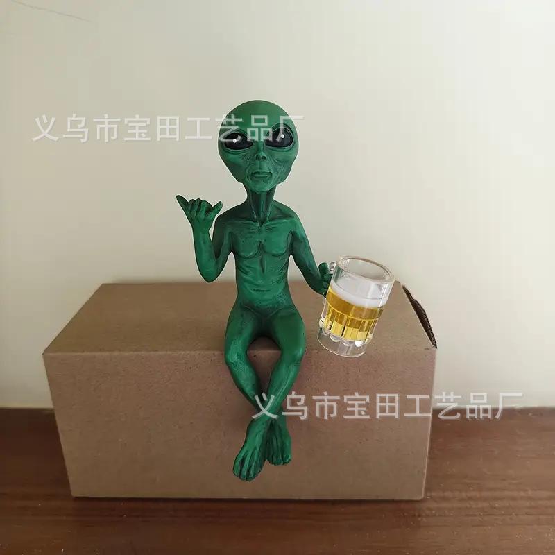 Смола Статуэтка Орнамент Забавная Статуэтка Инопланетянина Забавная Смоляная Статуэтка Инопланетянина