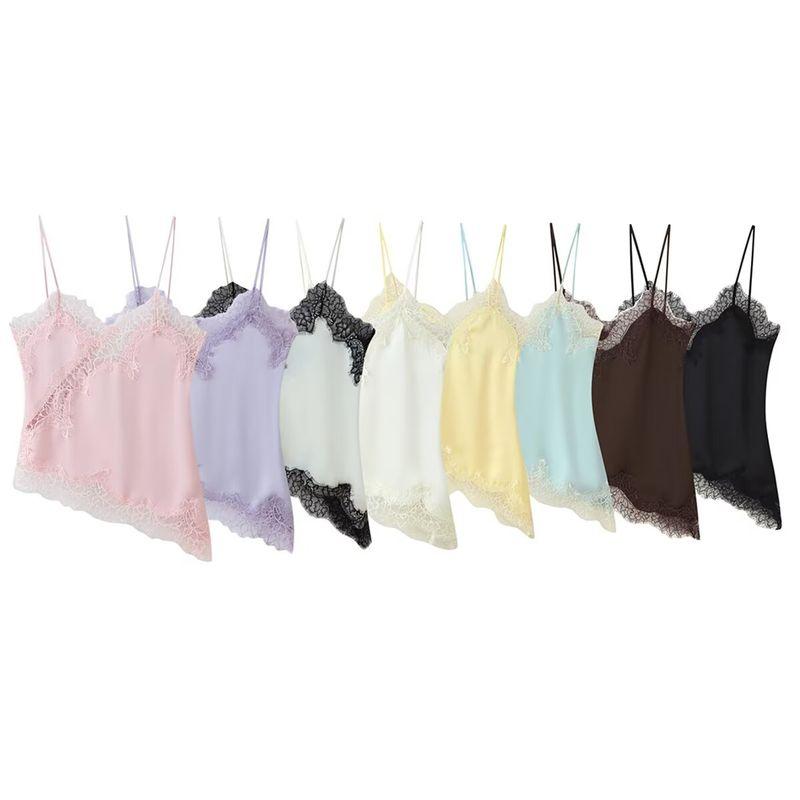 Za Autumn New Arrivals Women's Clothing Zr European and American Style Fashionable Sexy Lace Decorated Lingerie-Style Top 5919105