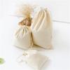 1pcWhite Drawstring Pouches Gift Blank Bags for DIY Cotton Hemp Bags Jewelry Display Packaging Storage 10x12/14x16/19x24/28x26cm