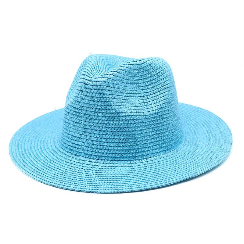 Unisex Summer Panama Sun Hat - Fashionable Straw Braid Fedora for Outdoor and Beach Wear.