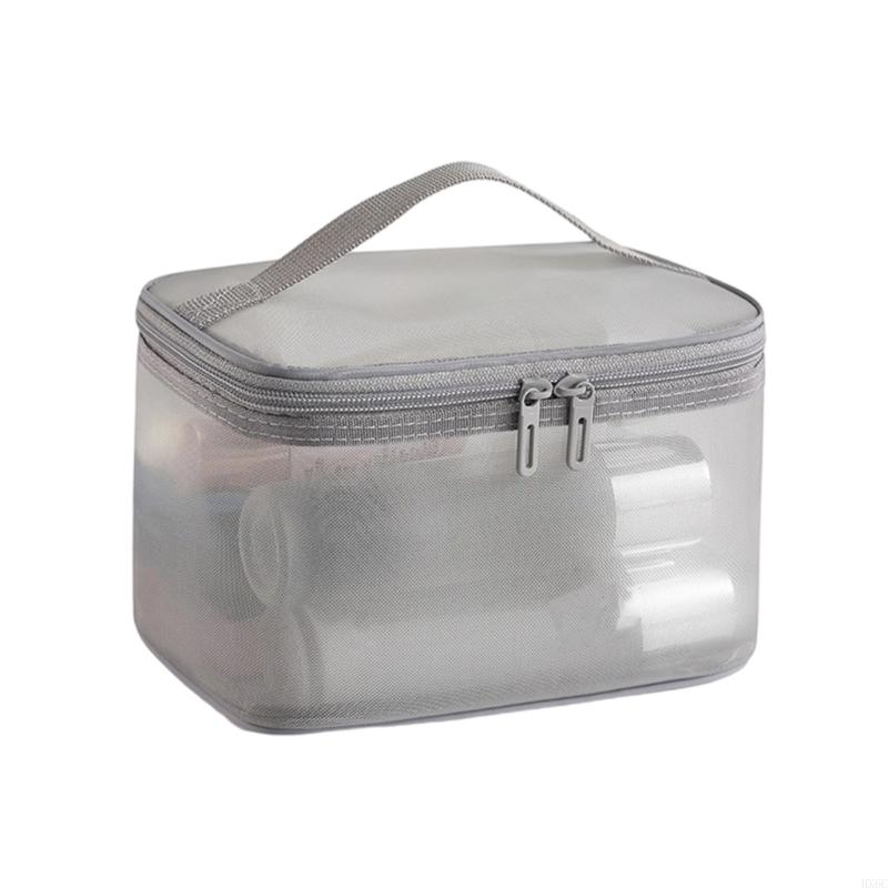 Double Layer Mesh Cosmetic Organizers Bag Durable Travel Toiletry Storage HX6C