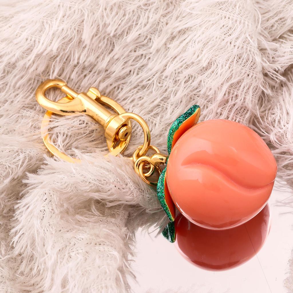 Modny Pyszny Breloczek Brzoskwiniowy Letnie Owoce Luksusowy Breloczek Owocowy Dla Kobiet Mężczyzn Biżuteria Torba Klucze Akcesoria Prezent