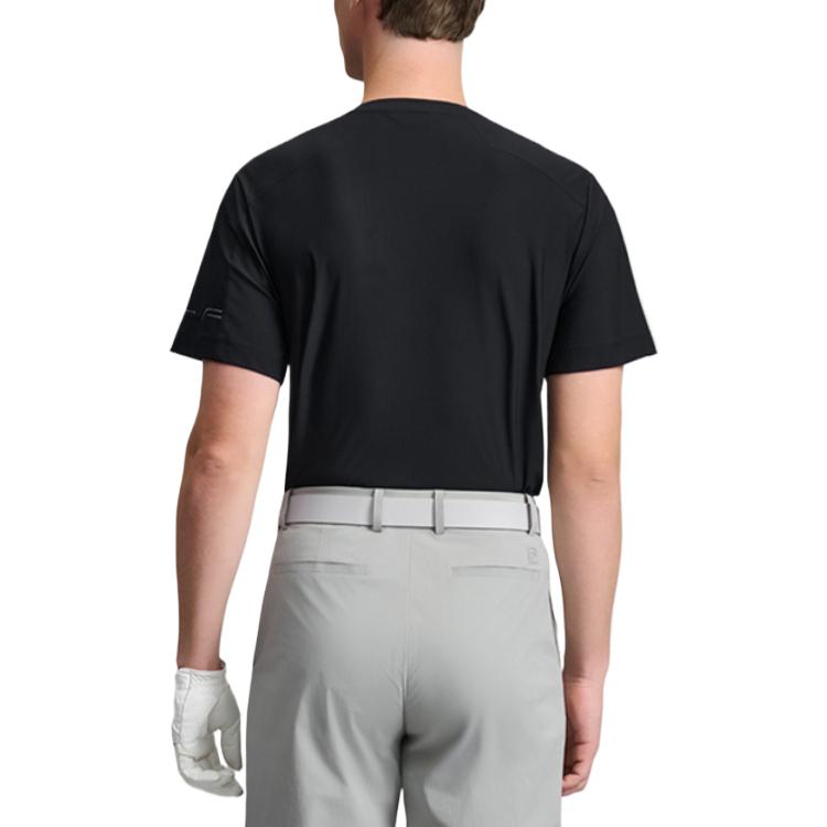 Fila Fitted Solid Short Sleeve Golf T-Shirt Men Tops A11M625152F-BK