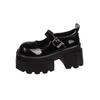 Popular Mary Jane small leather shoes women's 2025 summer new high-heeled versatile skirt thick-soled heightening shallow single shoes