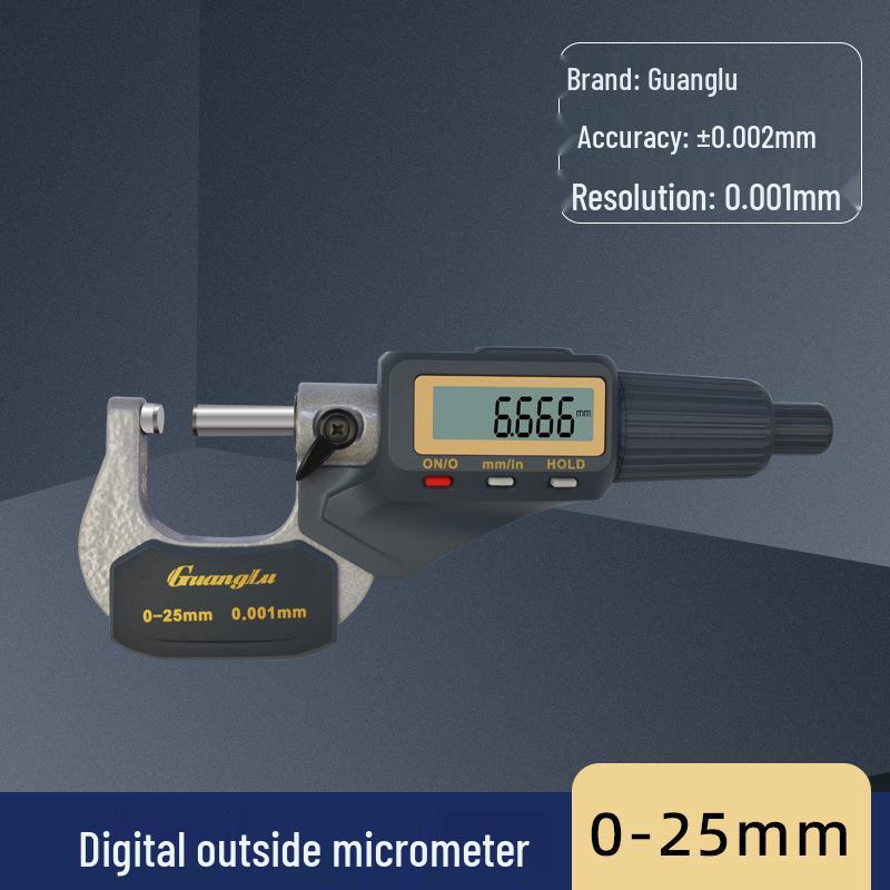High-Precision Digital Micrometer: 0.001mm Thickness Gauge & Caliper