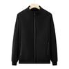 Men's Slim Fit Windproof Jacket - American Business Casual, Stand Collar, Plus Velvet, Warm & Wear-Resistant.