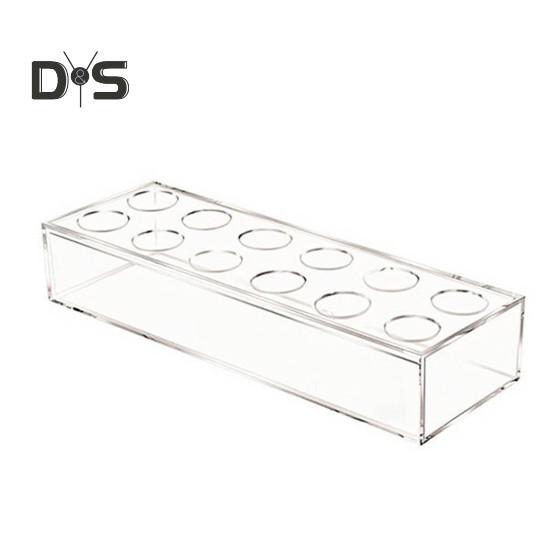 

12-дюймовая прозрачная акриловая ваза для цветов, прямоугольная коробка для цветочной композиции с 12 отверстиями, цветочная низкая ваза, центральный элемент для обеденного стола, свадьбы, домашнего декора 12Holes