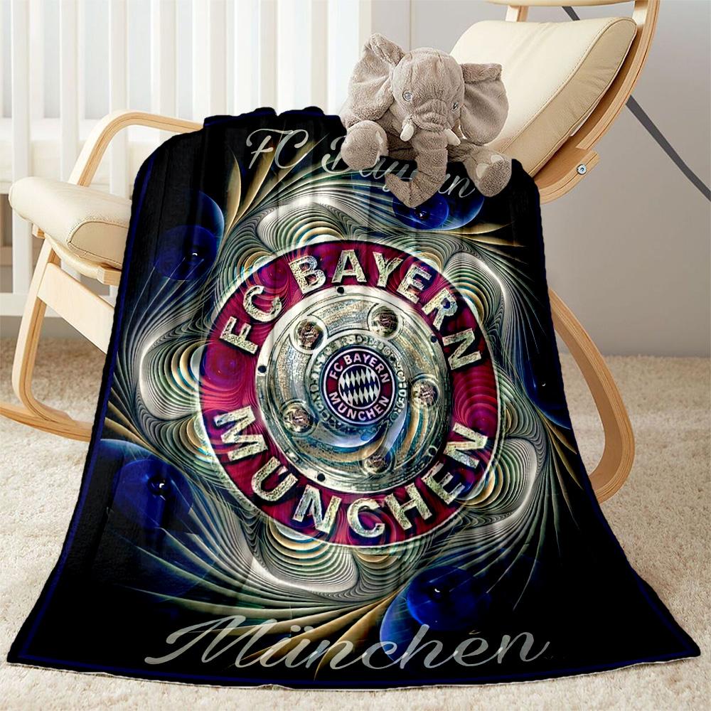 Bayern Munich Blanket Durable Comfort Suitable for Seaside Bedding Livingroom All-Season Use Modern Perfect Gift for Relatives and Friends