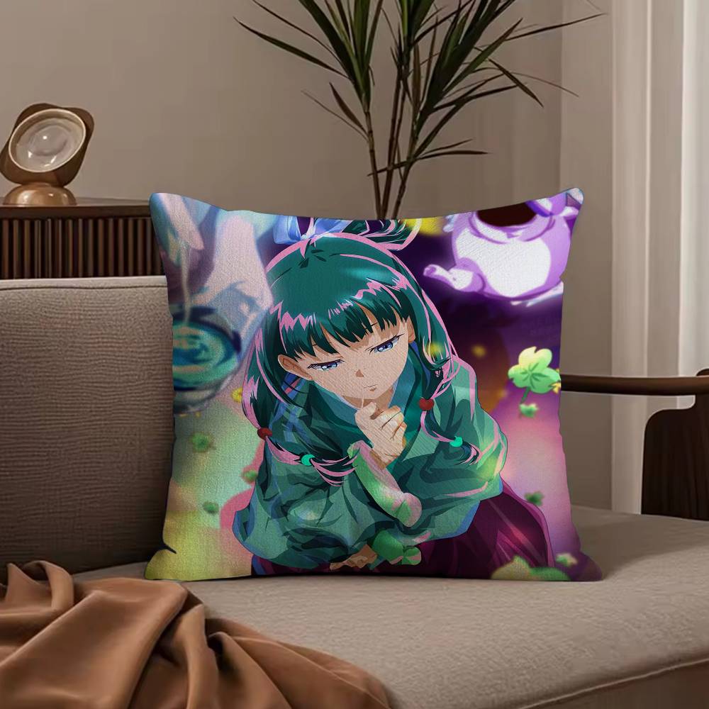 The a-Apothecary Diaries maomao Pillow Case Anti-dustmite Pillowcase Invisible zipper silky short plush Sofa cushion cover