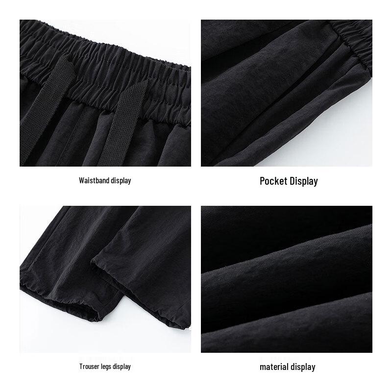 ROMON Men's Summer Ice Silk Quick-Dry 3/4 Pants