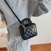 Fashion Texture Rhombus Portable Small Square Bag Women's Bag Summer New Shoulder Bag Commuter Messenger Bag
