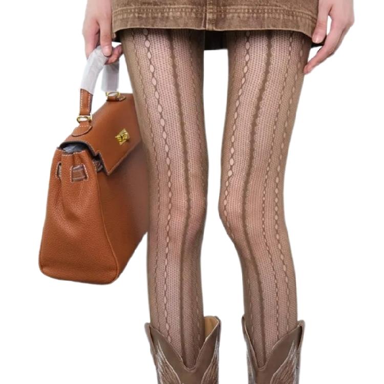 Women s Fishnet Tights High Waist Fishnet Tights Hollowed Out Geometric Patterned Pantyhose Stockings Mesh Leggings