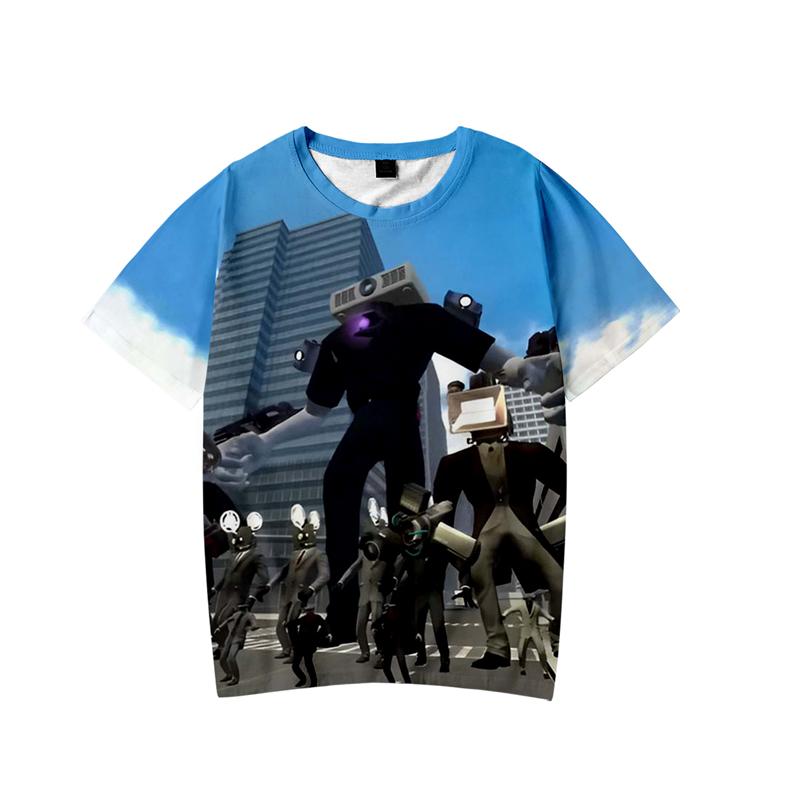 Nuova moda da donna/uomo per gli appassionati del gioco Skibidi Toilet Cartoon T-shirt a maniche corte stampate