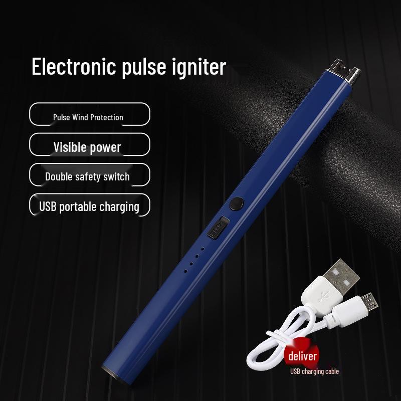 Rechargeable Windproof Electric Arc Lighter for Kitchen & Outdoor BBQ.