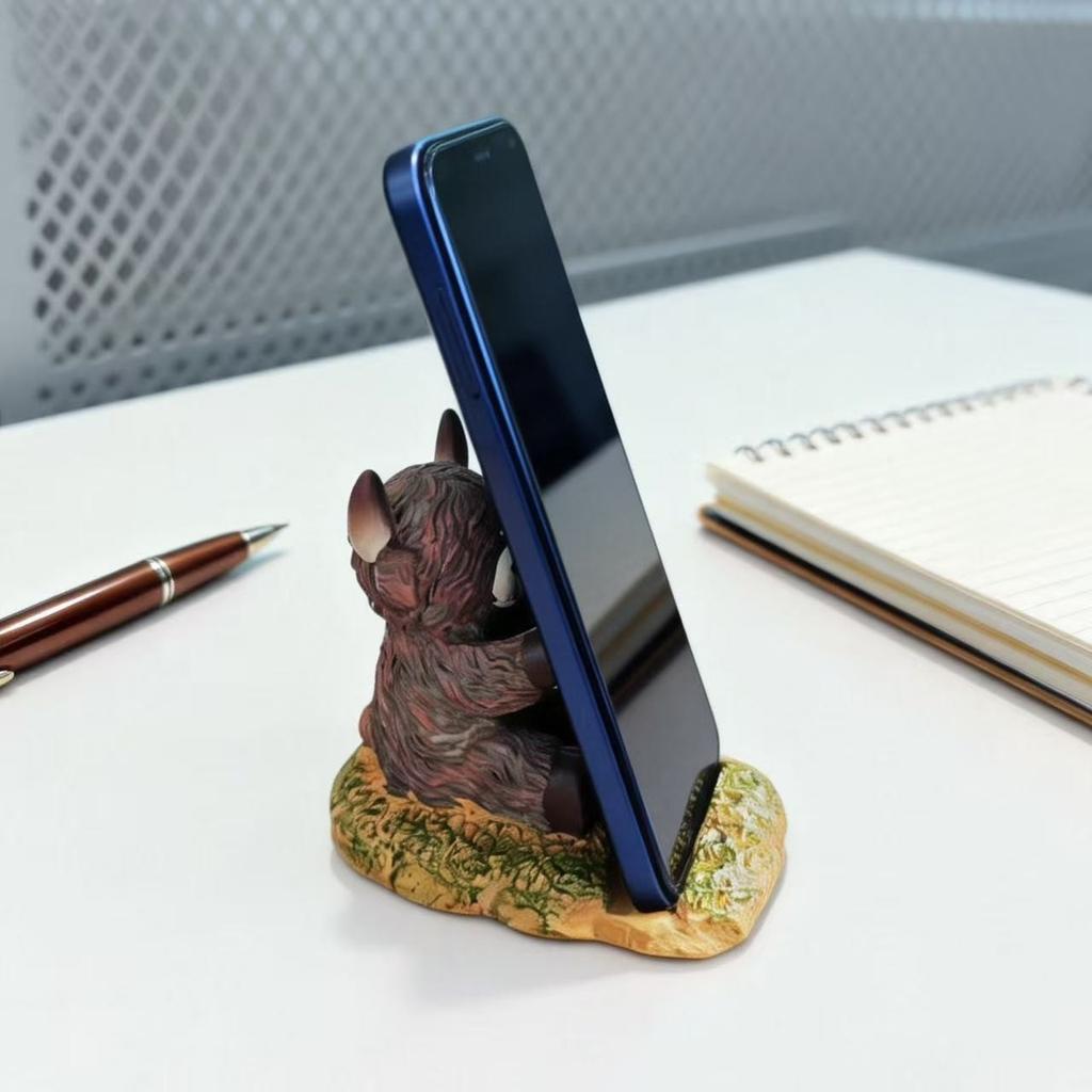 New Creative Highland Cow Mobile Phone Holder Home Porch Decoration Ornament Lazy Mobile Phone Holder