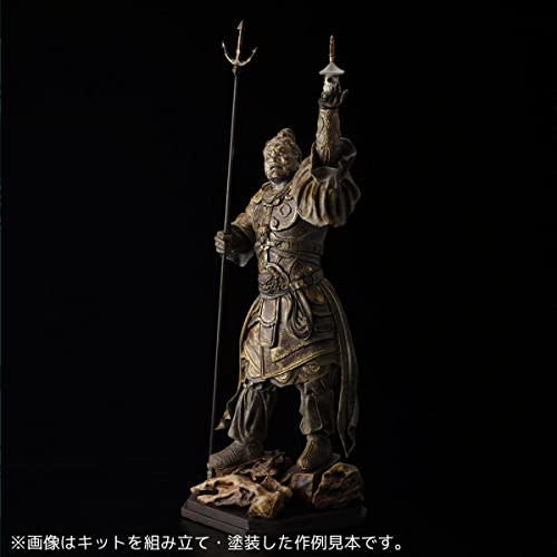 Kaiyodo Art PLA Four Heavenly Kings Statue, Tamonten, Approximately 160mm Tall, Non-Scale, Unpainted, Unassembled Plastic Model Kit AP009