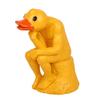Thinking Duck Statue, Funny Duck Thinker Figurine, Little Duck Resin Sculpture for Dining Room, Office Desk Decor