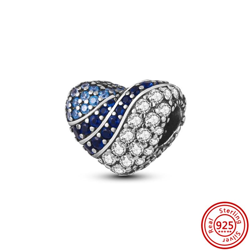 S925 Sterling Silver Butterfly Flower Heart Four Leaf Clover Forever Love Beads Fit Original  Charms Bracelet Fine Jewelry