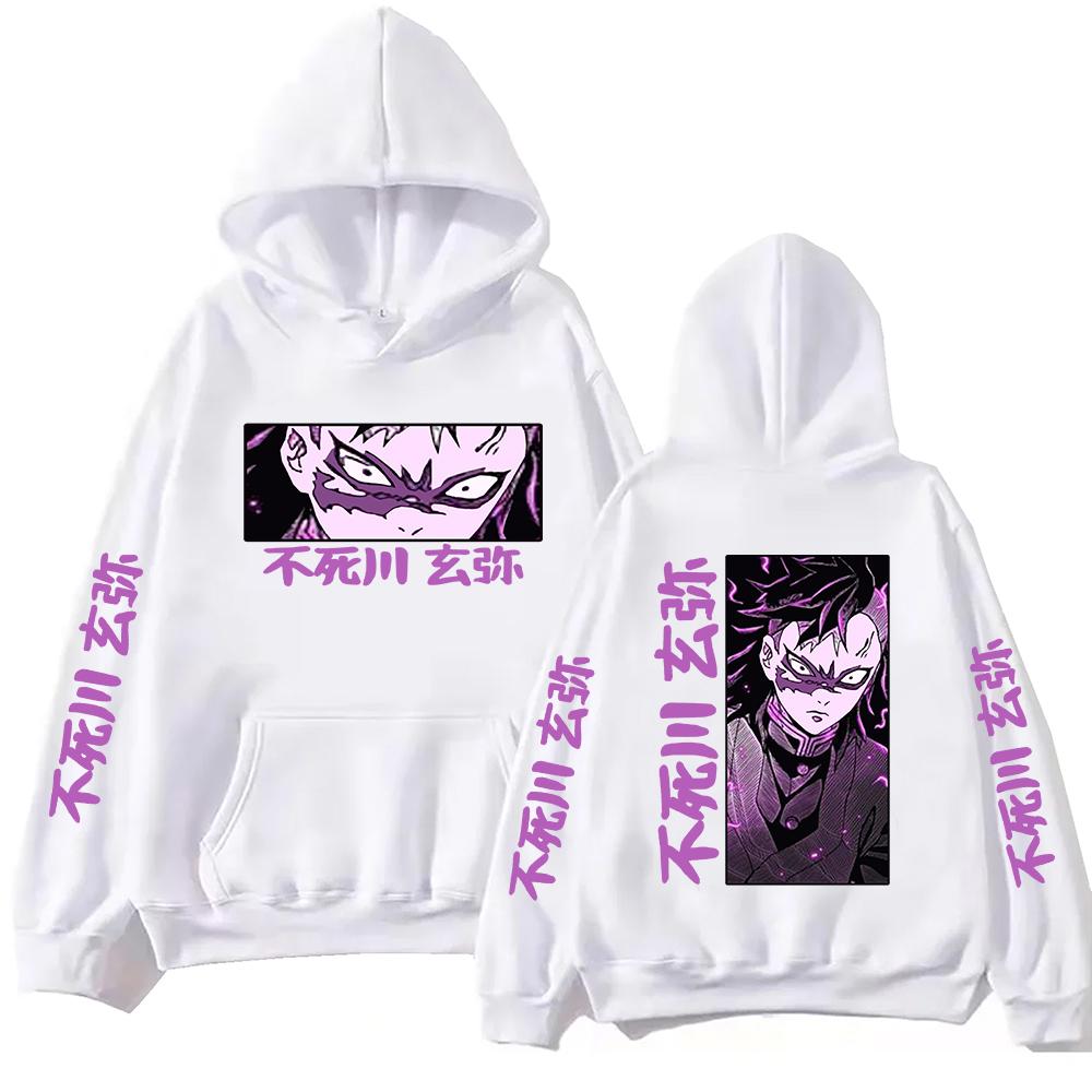 Anime Demon Slayer Shinazugawa Genya Hoodie Harajuku Pullover Tops Man Woman Sweatshirt Fans Gift