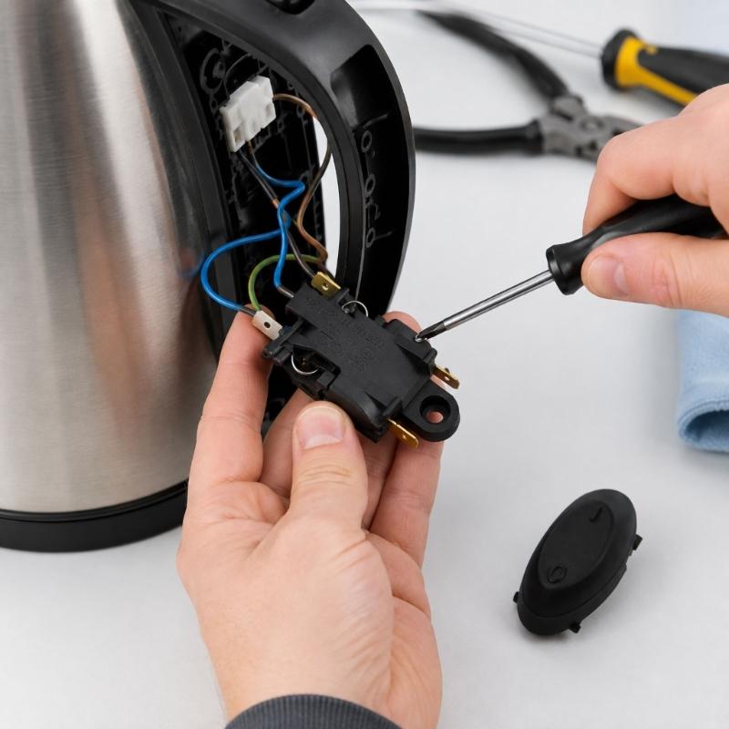 Electric Water Boiler 16A Heat Control Replacement Switches Part with Visible 16A Mark and Cover Cap for Repair Use Tasks