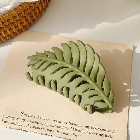 Hair Clip Frosted All-match Hair Accessories Leaf Shape Women Claw Clip for Thin/Thick Hair