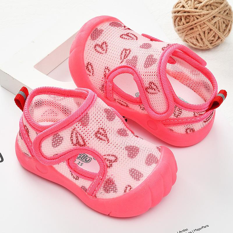 Sommer Dünne Baby Lauflernschuhe Cartoon Anti-Kollision Mesh Schuhe Rutschfest Verschleißfest für Kleinkinder 0-3 Jahre