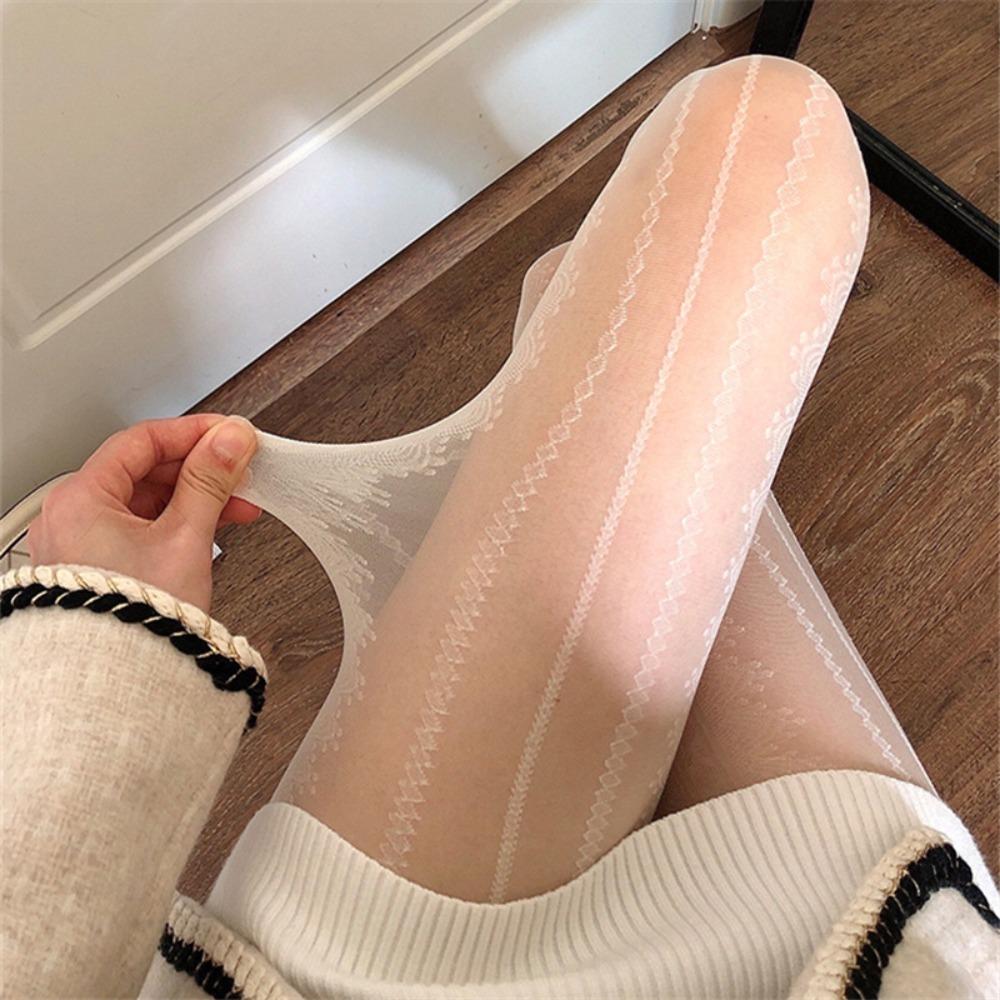 Sweet Lolita Pantyhose Summer Thin Stockings Fashion Knee Length Socks