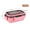 Lunch Box with Tableware for Office Workers Square Divided Microwave Oven Bento Box Leakproof Food Container for Picnic Camping