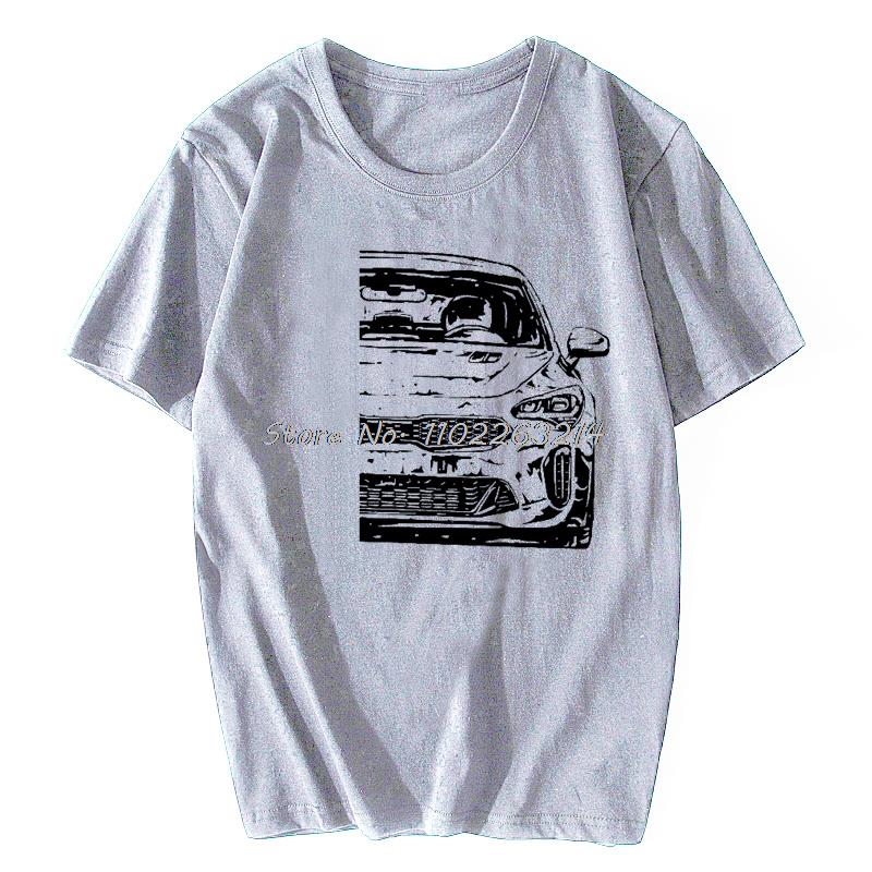 

Нова футболка Kia Stinger Меланжева Чоловіча Футболка з коротким рукавом Хіп-хоп Футболки Топи Унісекс Бавовняна Оверсайз Вуличний одяг XL