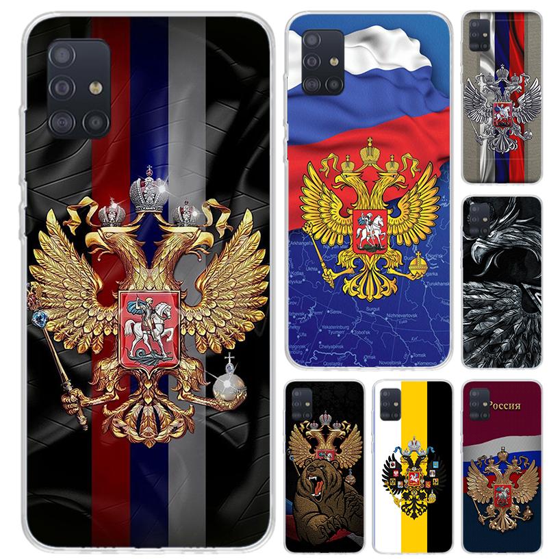 Russia Russian Flags Emblem Phone Case for Samsung Galaxy A52 A32 A22 A12 A02S A50S A30S A10S Note 20 Ultra 10 Plus S10 A31 A20