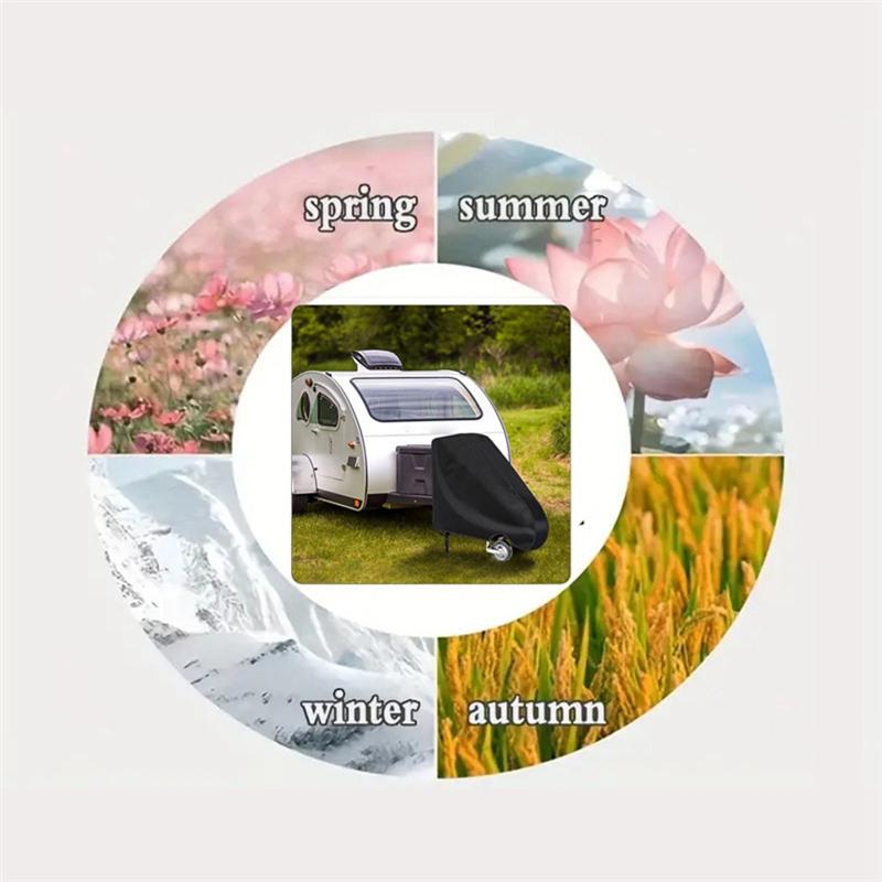 RV Caravan Trailer Hitch Cover Towing Hitch Oxford Cloth Dustproof Rain Snow Protection Hitch Cover-A87Q