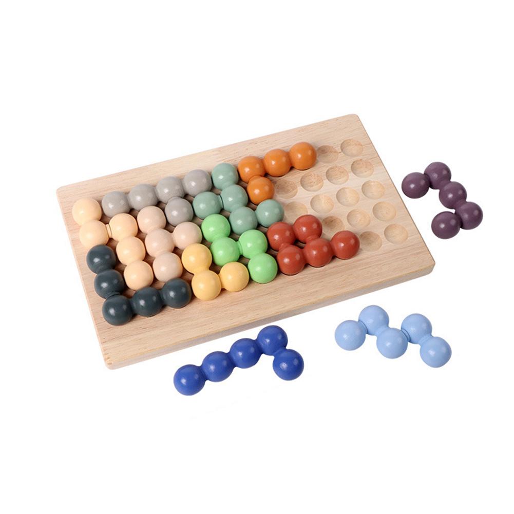 

3D Puzzle Board Game Smart Colour Building Game Brain Teaser Game Cognitive Skill Thinking Training Toys Gifts For Kids beads platter