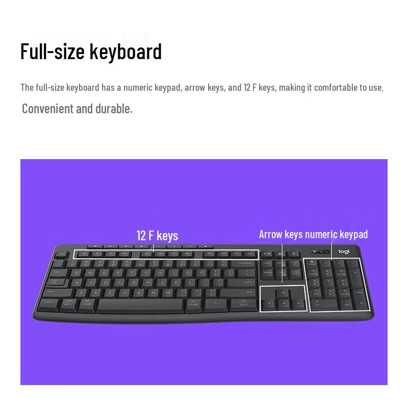 Logitech MK370 Wireless Keyboard and Mouse Combo
