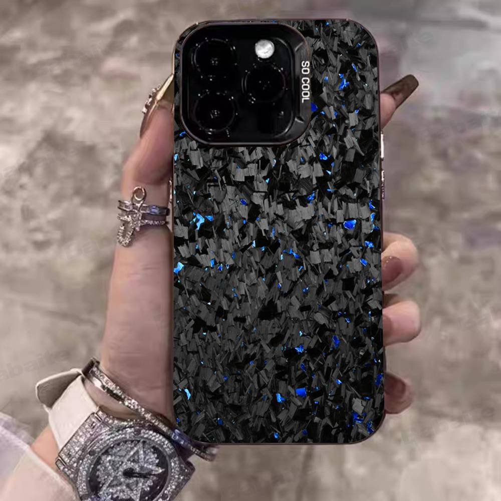 

Чехол для телефона Fundas из кованого карбона для IPhone 17 16 15 14 11 12 13 Pro Max Pro Plus Цветная серебристая крышка iPhone 13