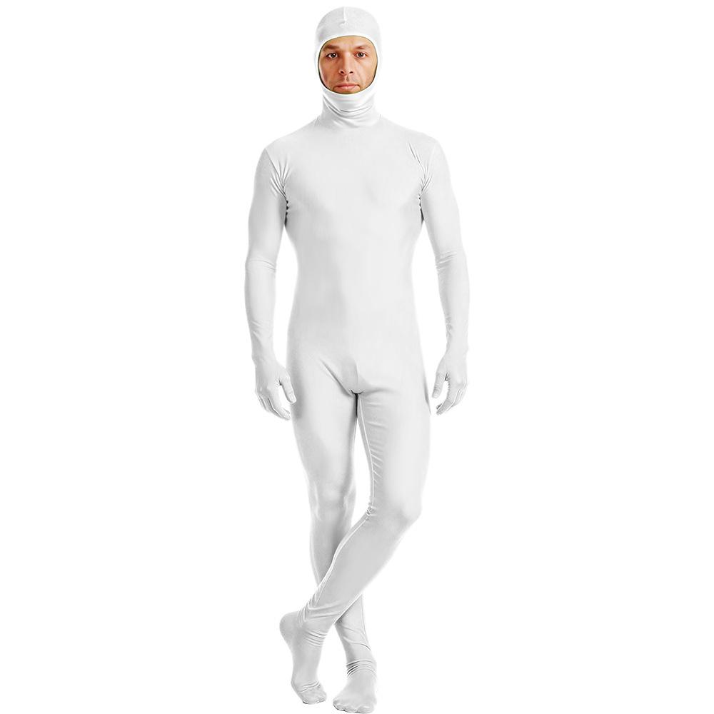 Unisex Orange Elastic Zentai Bodysuit Costume for Halloween Cosplay