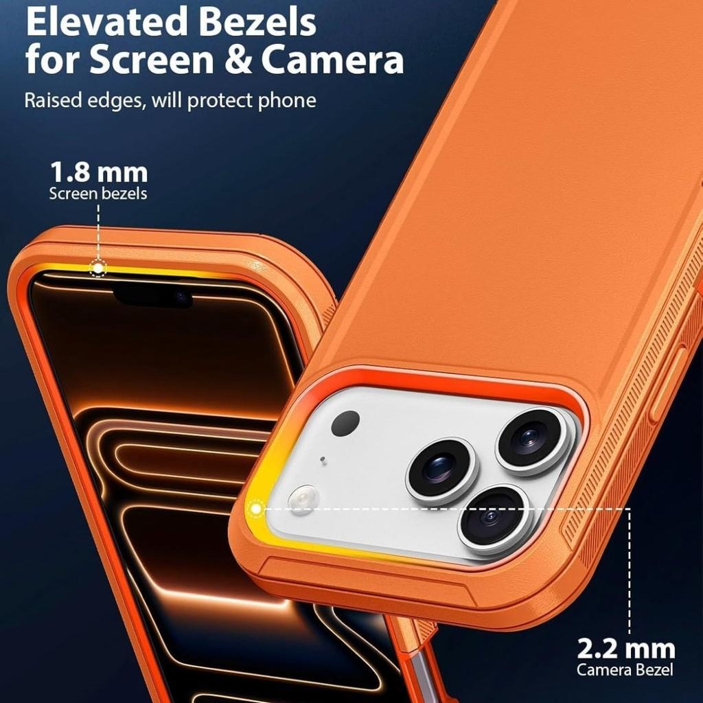 Heavy Duty Hybrid 3IN1 Ott Defender Case For iPhone 17 16 15 14 Plus 13 12 Pro Max Air 17e 16e Shockproof PC Cover With Clip