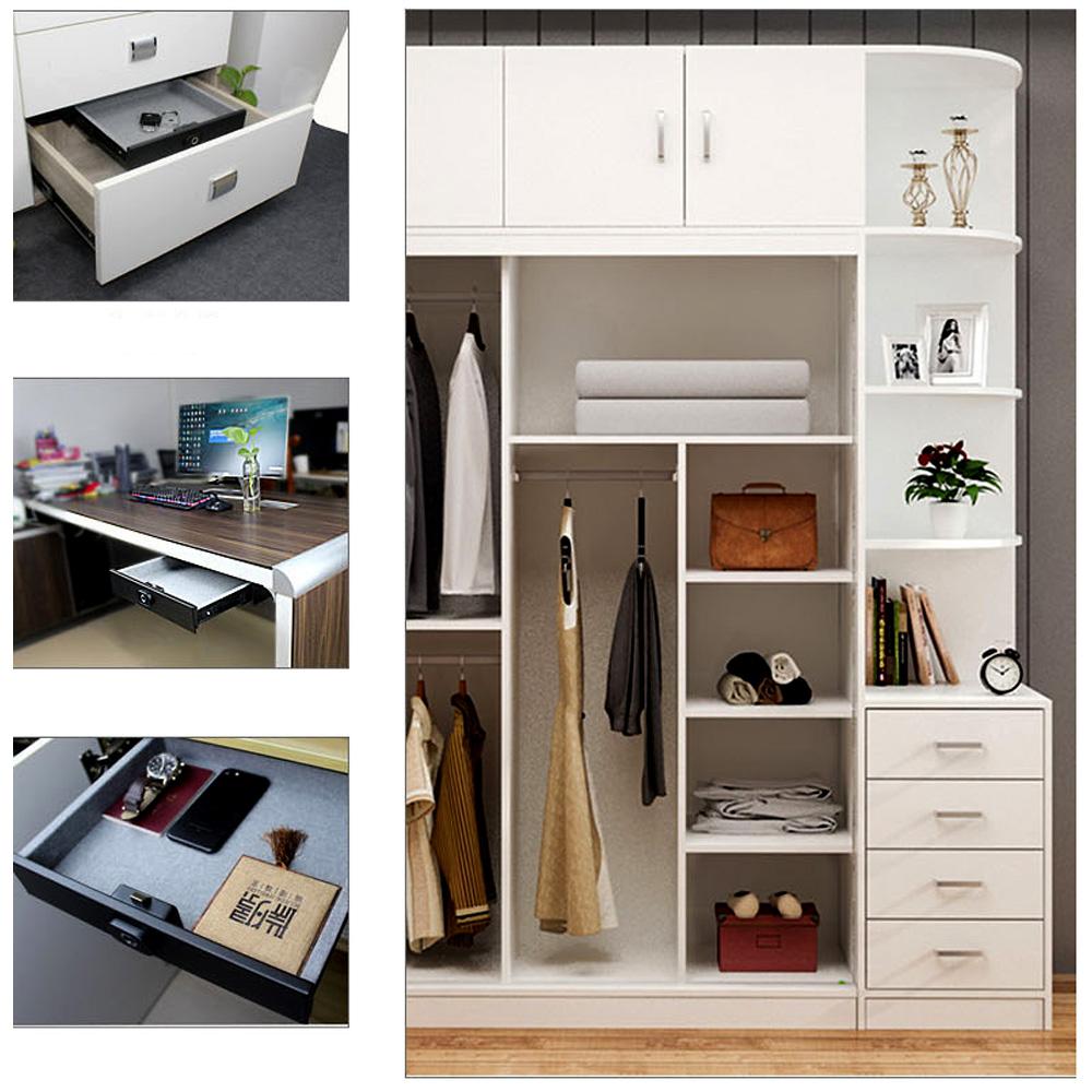 Fingerprint Smart Safe Touch Home Drawer Safe   Safe Zinc Alloy Steel Portable USB Charging 390 * 324 * 105mm