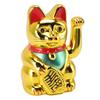 Gold Solar Waving Fortune Cat Plastic Swing Arm Feng Shui Cat  Car Dashboard Cat Ornament