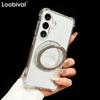 360° Rotating Bracket Case For For Samsung Galaxy S25 S26 Ultra S24 S23 FE S22 Plus A15 A35 A55 Airbag Bumper Magnetic Cover