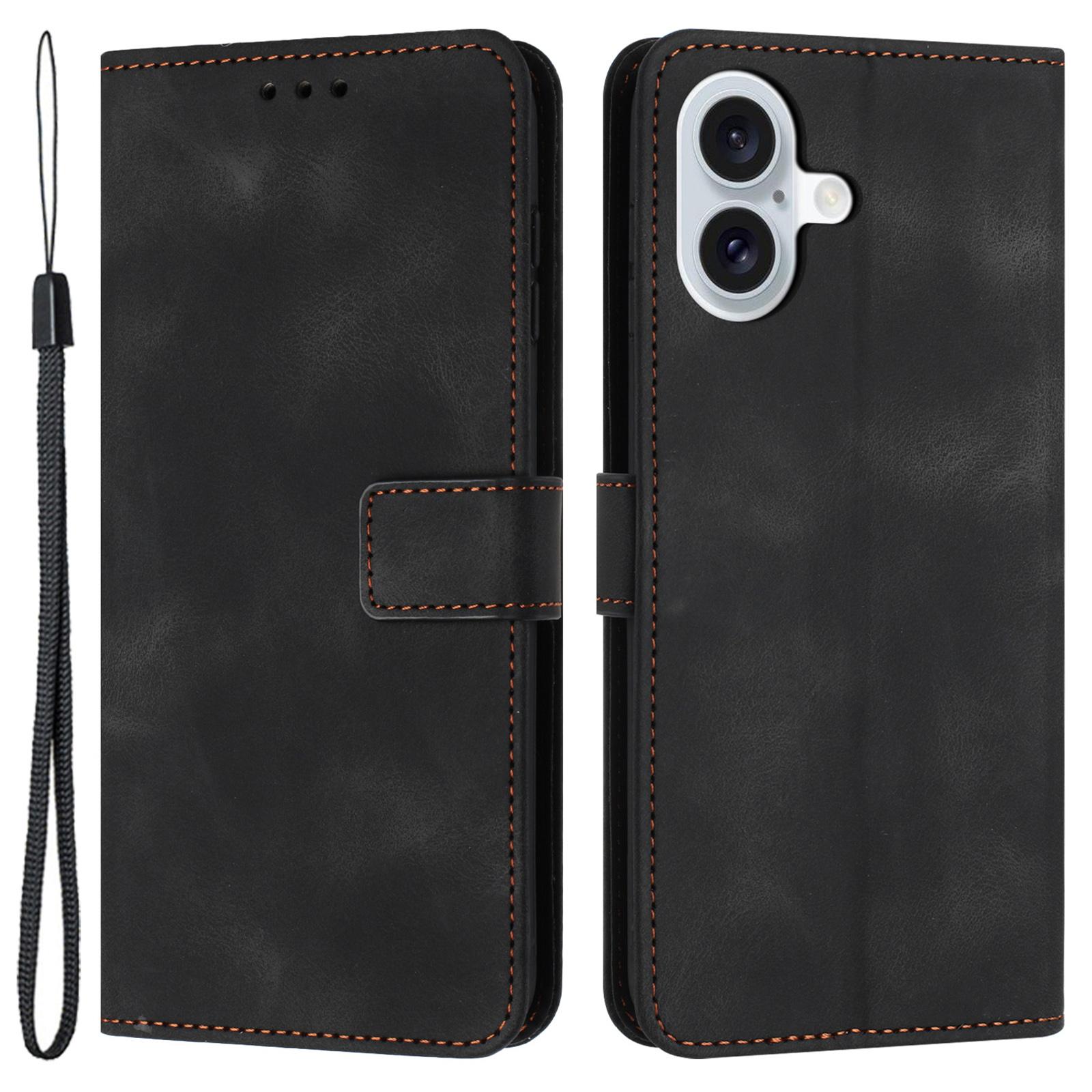 

For iPhone 17 Case Solid Color Leather Wallet Protective Phone Cover