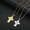 Kinitial Fashion Armenian Cross Knot Necklace Talisman Solar Celtics Armenian Druid Amulet Pendants Necklaces Choker Jewelry