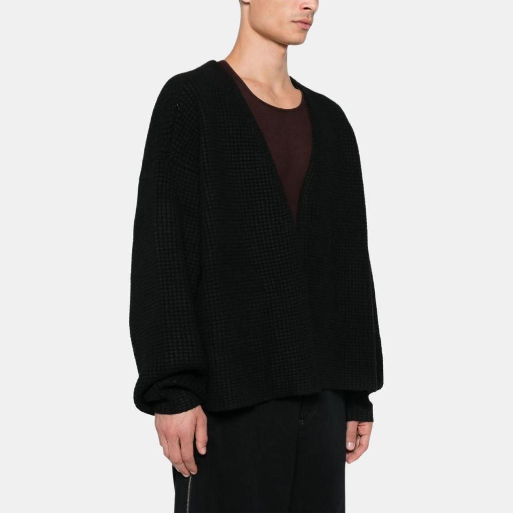 Fear of God Essentials Heavy Waffle Cardigan Black Men Tops 192BT246200F