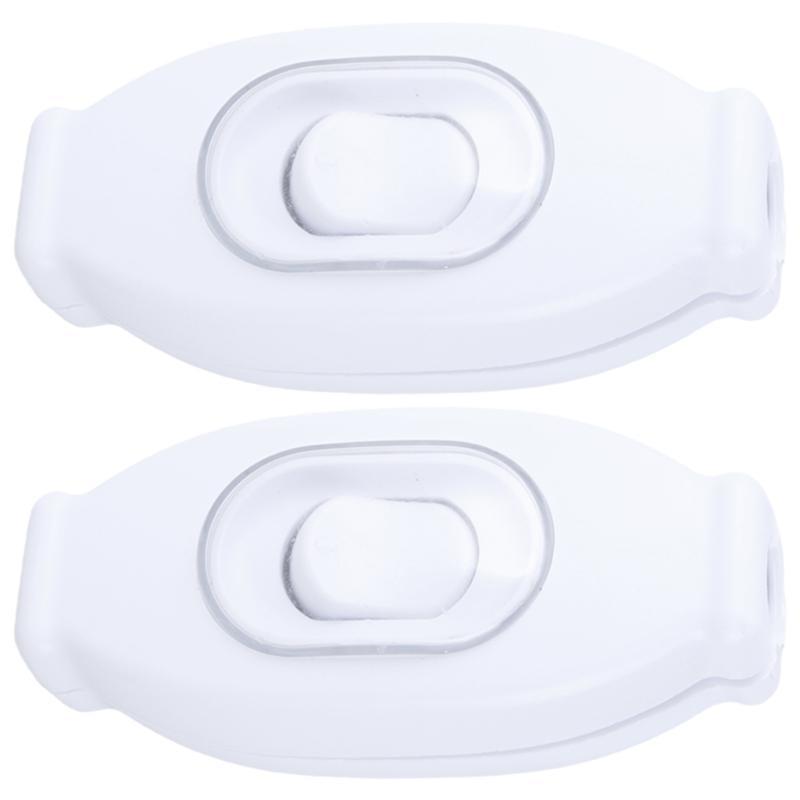 2pcs Waterproof Inline Rocker Switches for Lamps Easy Installation Inline Cable Switches Waterproof Inline Switches set