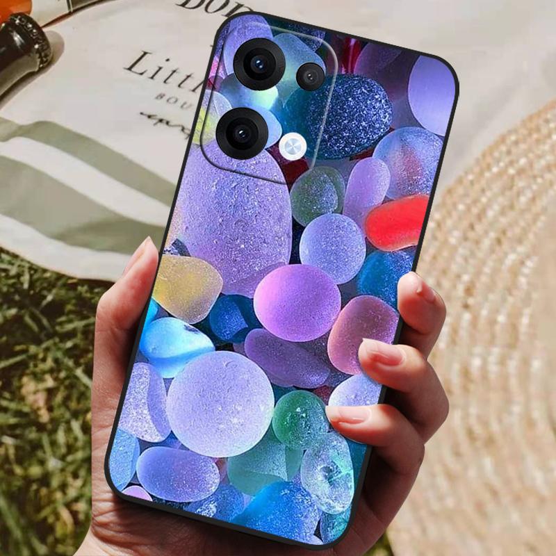 For Oppo Reno 13 Pro Case Black Silicone TPU Soft Phone Cover for Coque ppo Reno13 Pro 13Pro 5G Protective Back Shells Fundas