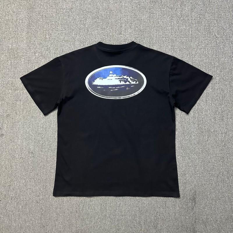 Unisex Übergroßes Baumwoll-Grafik-T-Shirt Lockerer Schnitt Rundhalsausschnitt Kurzarm T-Shirt Herren Damen Freizeit
