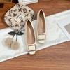 Grape mother summer new shallow single shoes women wear high-end square head high heels 2025 French fashion women's shoes