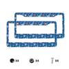 Whale Jellyfish Turtle Print Aluminum Alloy American Car License Plate Cover Car Accessories Waterproof License Plate Cover Car