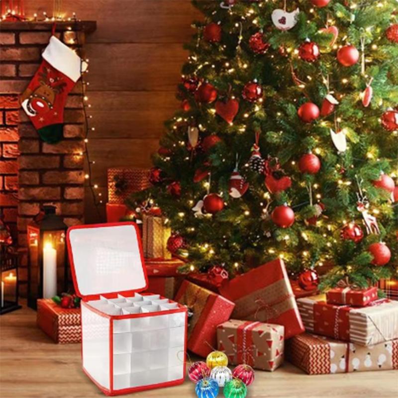 64 Grid Baubles Storage Box Christmas Balls Storage Xmas Tree Decorations Christmas Ornament Organizer Jewelry Toys Storage Box