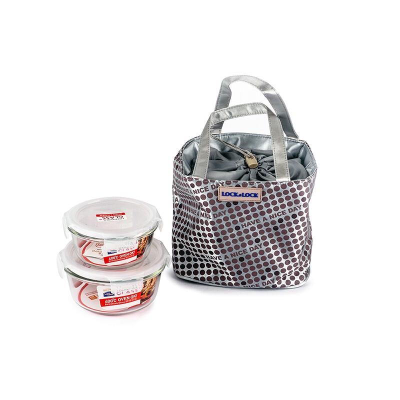 LocknLock LLG901FU Heat-Resistant Glass Food Container Set