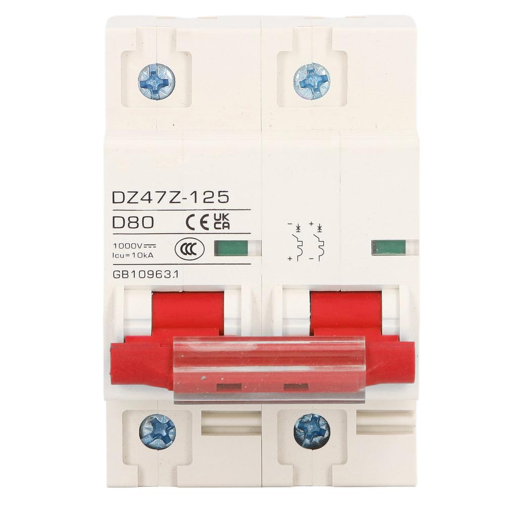 2P   Circuit Breaker 10KA Breaking Capacity Solar PV System Small Circuit Breaker 80A  1000V